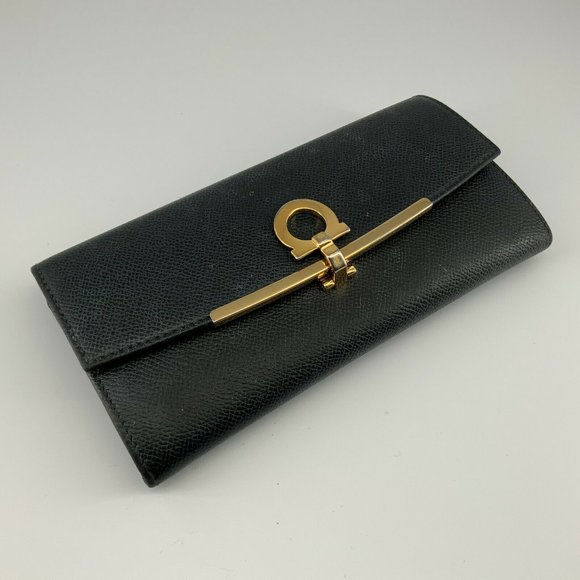 Salvatore Ferragamo Handbags - Salvatore Ferragamo Gancini Leather Continental Wa